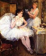 Willard Leroy Metcalf The Ballet Dancers aka The Dressing Room France oil painting artist